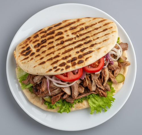 Doner Kebab With Pitta Bread 