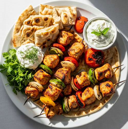 Chicken Kebab With Pitta Bread 