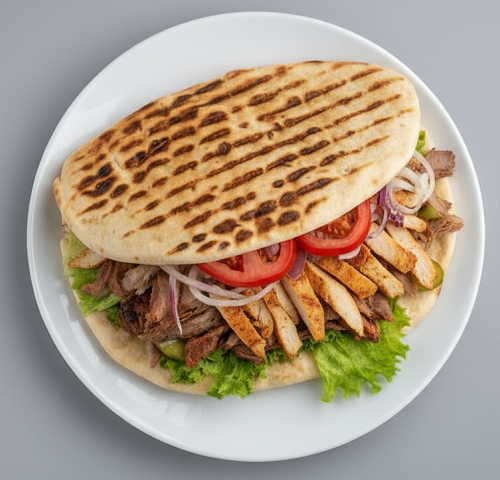 Mixed Kebab With Pitta Bread 